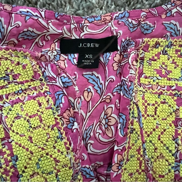 NWOT J.Crew Embroidered cotton voile top in block print - Picture 7 of 11